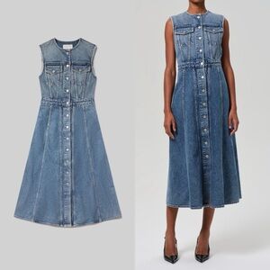 CITIZENS OF HUMANITY Idalene Denim Dress in Terrace XS